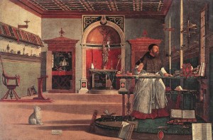 Vittore Carpaccio, La Vision de Saint Augustin, Scuola di San Giorgio degli Schiavoni, Venise, 1502