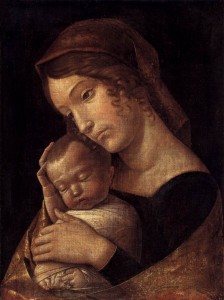 Andrea Mantegna, Vierge à l'enfant endormi, Staatliche Museen, Berlin, 1465-70