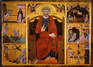 Guido di Graziano, Retable de saint Pierre, 1280, or et détrempe sur bois, Sienne, Pinacothèque