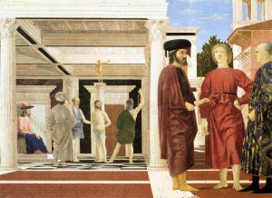 Piero della Francesca, la flagellation du christ, Galleria Nazionale delle Marche, Urbino, 1455