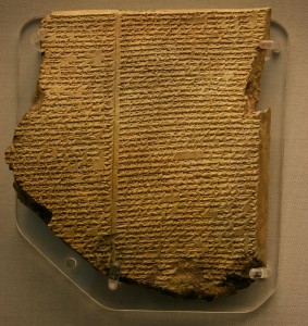 Gilgamesh, tablette cunéiforme du déluge